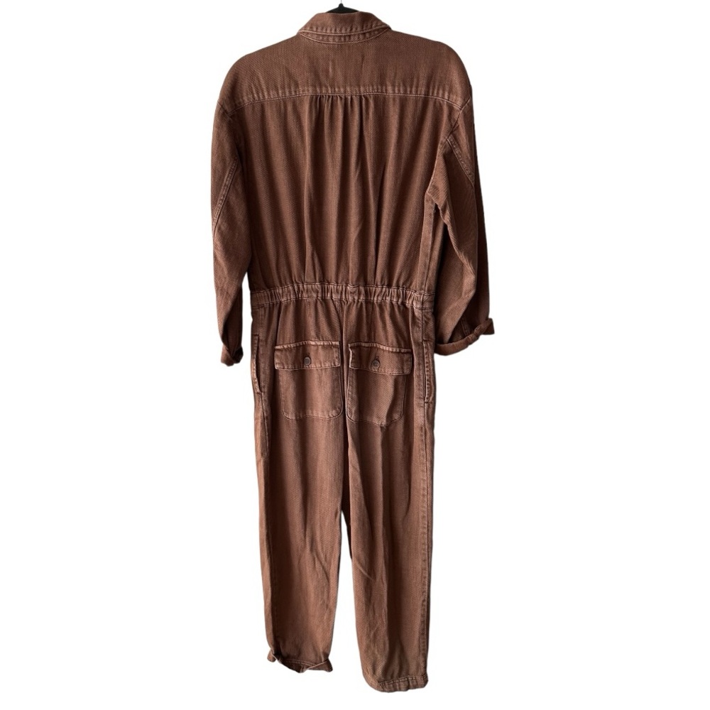NWT Free People 100% Cotton Acorn Brown Coveralls - Picture 2 of 4